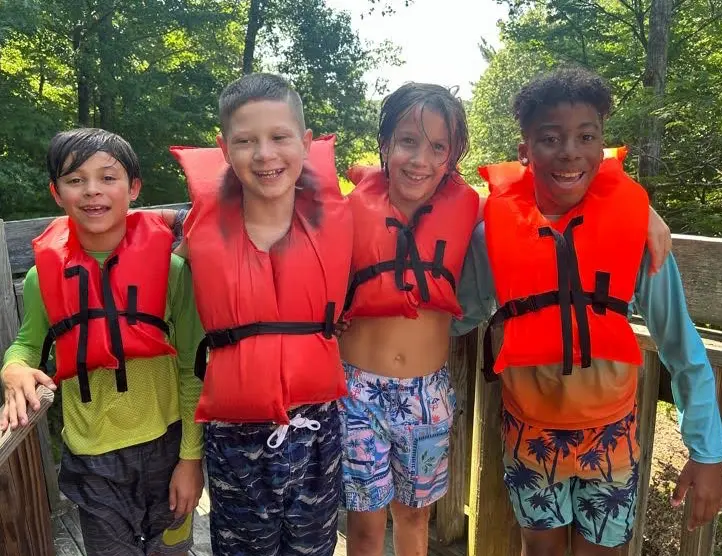 Mark with friends at Camp Morris