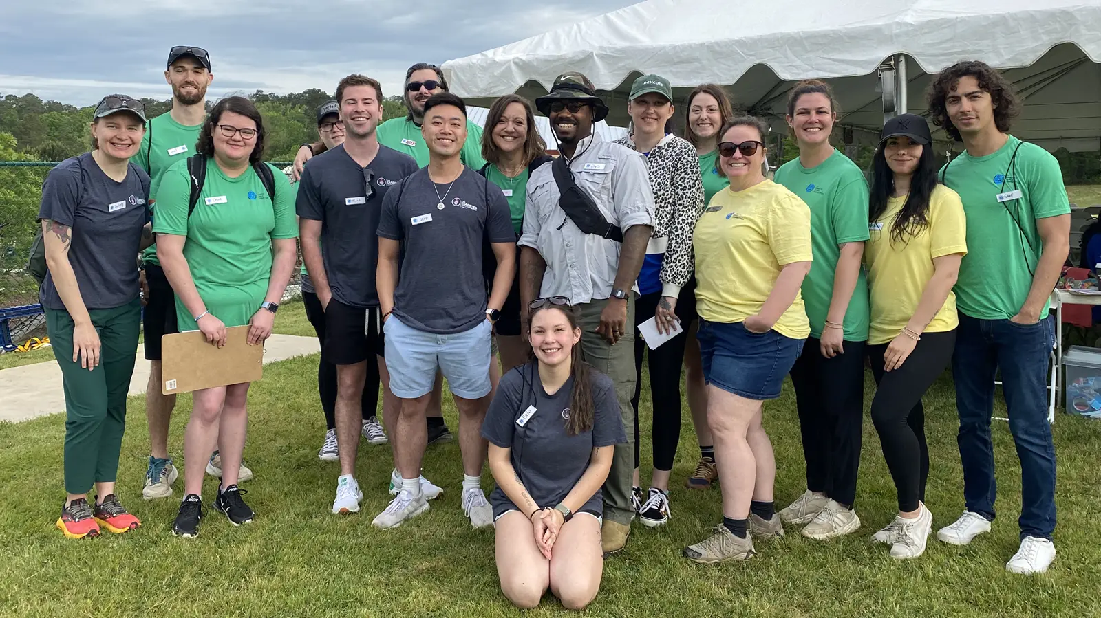 Volunteers in action at a DFC event